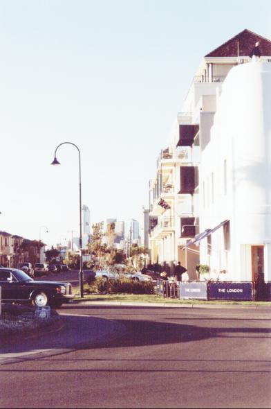 Ship leaving port, Melbourne